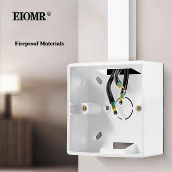 EIOMR Socket Switch Box Външна монтажна кутия 86mm*86mm*35mm за EU UK Стандартен контакт за превключвател за всяко положение на повърхността на стената