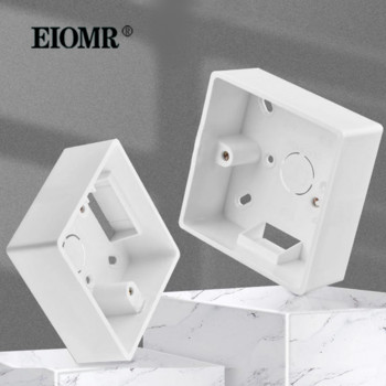 EIOMR Socket Switch Box Външна монтажна кутия 86mm*86mm*35mm за EU UK Стандартен контакт за превключвател за всяко положение на повърхността на стената