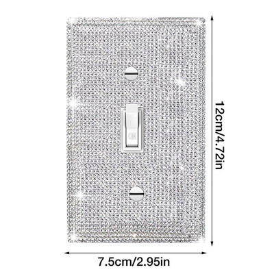 Sjajna zidna ploča Poklopac 4 kom Poklopac prekidača svjetla Dekorativni estetski svjetlucavi Poklopac prekidača svjetla Bling Outlets Poklopac Bling Light