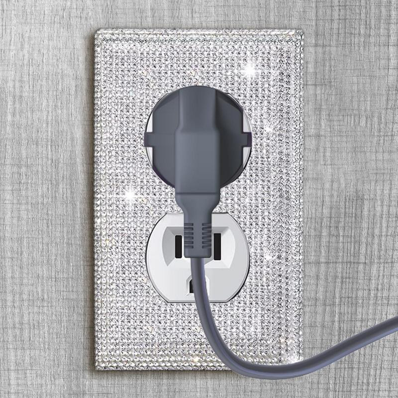 Sjajna zidna ploča Poklopac 4 kom Poklopac prekidača svjetla Dekorativni estetski svjetlucavi Poklopac prekidača svjetla Bling Outlets Poklopac Bling Light