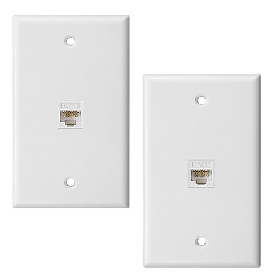 1-Port Ethernet zidna ploča, Keystone Jack zidna ploča s RJ45 Keystone ženskim ženskim inline spojnim umetkom