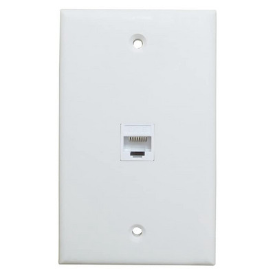 1-Port Ethernet zidna ploča, Keystone Jack zidna ploča s RJ45 Keystone ženskim ženskim inline spojnim umetkom