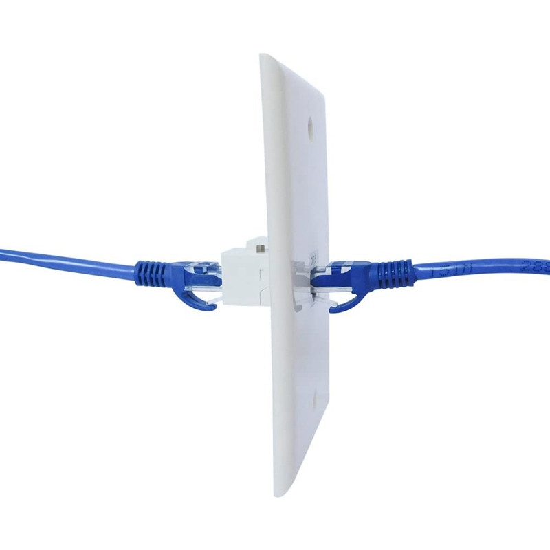 1-Port Ethernet zidna ploča, Keystone Jack zidna ploča s RJ45 Keystone ženskim ženskim inline spojnim umetkom