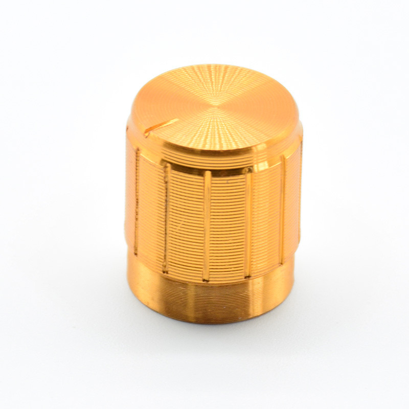 5 tk alumiiniumist potentsiomeetri nupu korgi sisemine helitugevuse reguleerimise pöördlüliti 15 * 17 mm 15 x 17 mm laev must kuld hõbe 6 mm augud