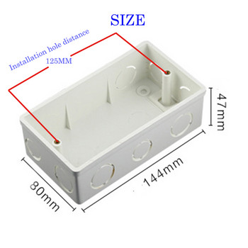 Стандартна долна кутия за превключватели на САЩ, огнеупорен материал, вдлъбната кутия за превключватели, пореста изходна кутия