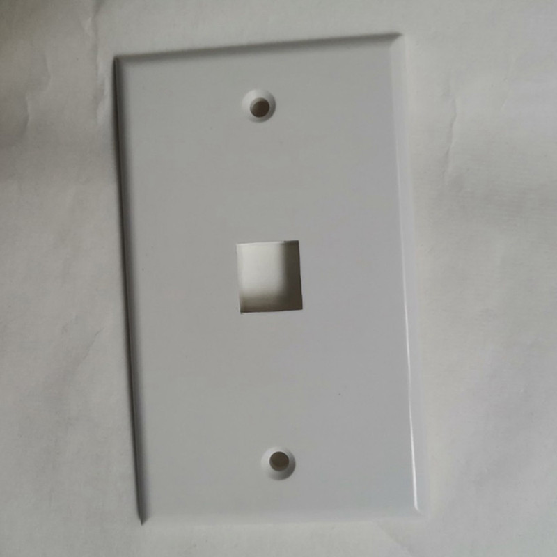 10 pack 1 portu Keystone ligzdas sienas plāksne, zema profila Ethernet sienas plāksne, vienas grupas sienas plāksnes Keystone Jack White