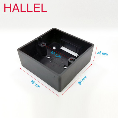 Premium Baking Black 35/40/52 mm slēdža uzstādīšanas kārba Sienas virsmas savienojuma komplekta kārba, ligzda Ārējā montāžas izejas kārba