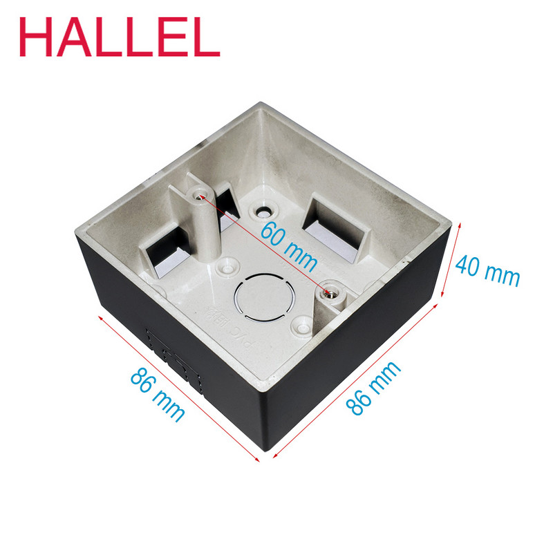 Premium Baking Black 35/40/52 mm slēdža uzstādīšanas kārba Sienas virsmas savienojuma komplekta kārba, ligzda Ārējā montāžas izejas kārba