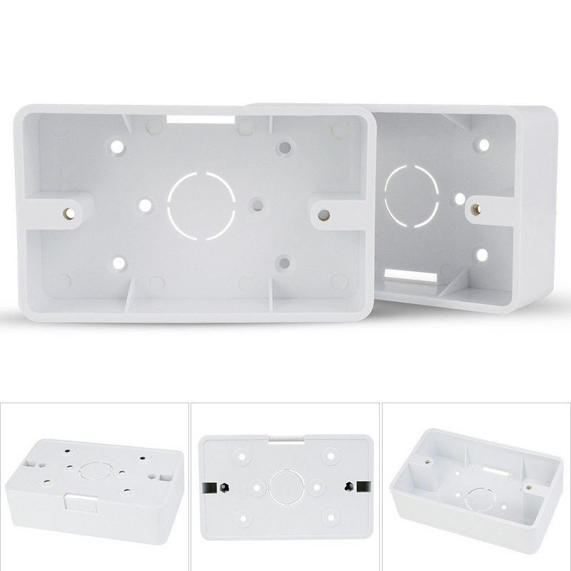 Vanjska kutija za ugradnju 118mm*74mm*34mm za 118 tipova prekidača ili utičnica Otpornost na vatru Primjenjuje se za bilo koji položaj zidne površine