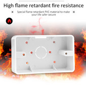 Sadales kārbas virsma 118 tipa ārējās montāžas kārbas slēdža kārba ASV standarta sienas slēdža ligzdai tumša kaste 118mm * 74mm * 34mm