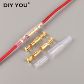 10/30/50/100 Set 4.0 Terminal de glonț Conector de fir electric pentru mașină Diametru 4mm Pin Femeie Masculin Teaca Costum Terminal Presă la Rece