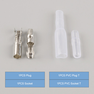 10/30/50/100 Set 4.0 Terminal de glonț Conector de fir electric pentru mașină Diametru 4mm Pin Femeie Masculin Teaca Costum Terminal Presă la Rece