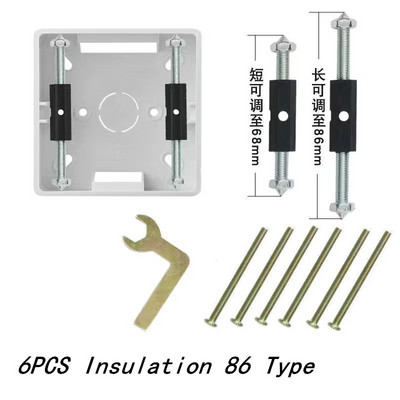 Eagles kasešu remonta ierīces elektriskās kārbas remonts 86/118 tips sienas slēdža ligzda Universālās izejas kārbas remonta piederumi
