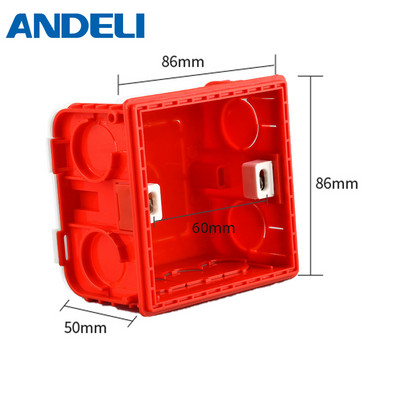 ANDELI kutija za zidnu montažu, unutarnja/površinska kazeta, bijela kutija 106*66 mm, američki standardni prekidač i utičnica