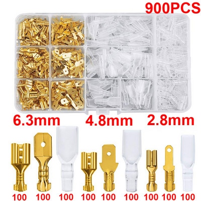 Karbi isolatsiooniga emasjuhtme pistik 2,8/4,8/6,3 mm elektriline pressklemmid klemmilabida pistikute valik komplekt