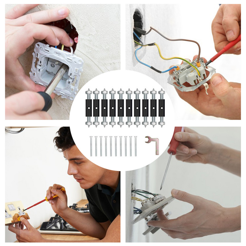 Kasešu remonta ierīce 10 pāri 86 tips elektrības kontaktligzdas kārbas remonta ierīce pārnēsājama kontaktligzdas kasešu remonta ierīce ar uzgriežņu atslēgu