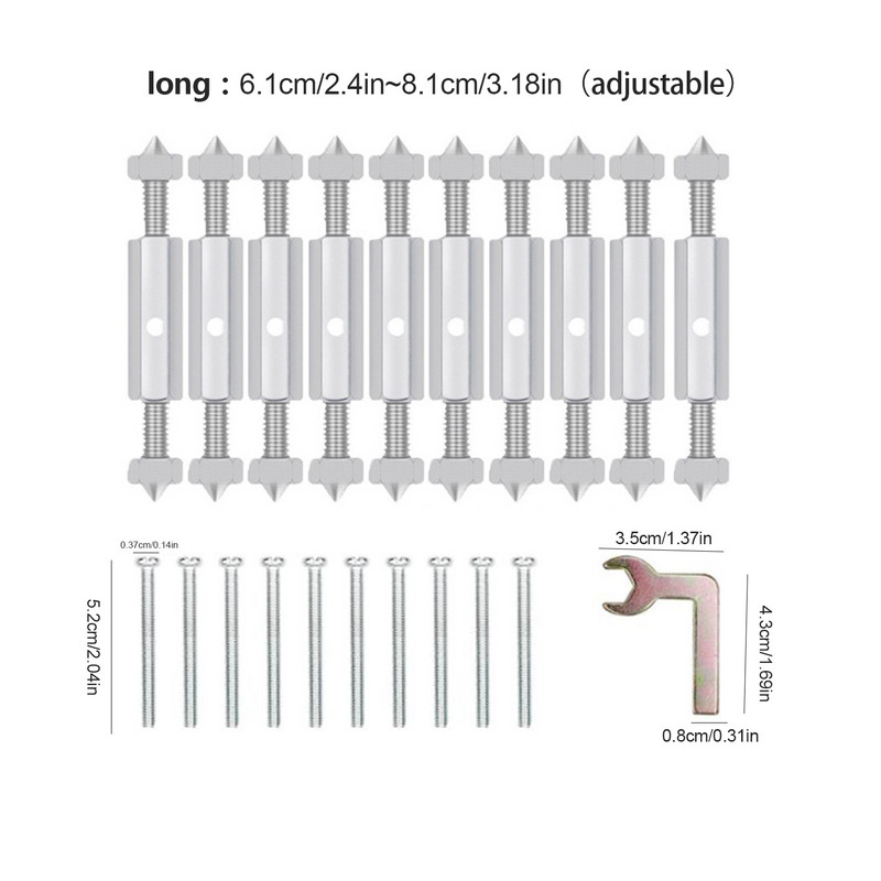 Kasešu remonta ierīce 10 pāri 86 tips elektrības kontaktligzdas kārbas remonta ierīce pārnēsājama kontaktligzdas kasešu remonta ierīce ar uzgriežņu atslēgu