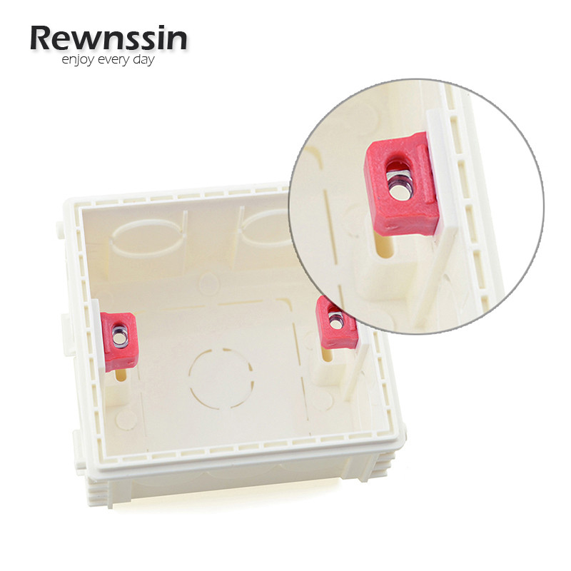 Posuda s kasetom za prekidače za utičnice Pribor za prekidače Razvodna kutija 86 mm * 86 mm * 50 mm za prekidač i utičnicu tipa 86 Bijela Crvena Plava