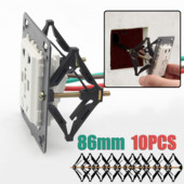 10gab Kasešu labotājs 86mm tumšās kastes remonts skrūvējams spraudņa slēdzis Vecās kontaktligzdas kastes nomaiņa fiksētas sienas remonta kastes atbalsta stienis