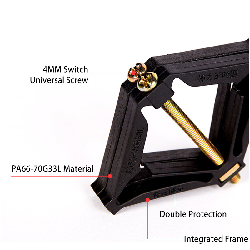 10gab Kasešu labotājs 86mm tumšās kastes remonts skrūvējams spraudņa slēdzis Vecās kontaktligzdas kastes nomaiņa fiksētas sienas remonta kastes atbalsta stienis