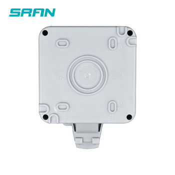 SRAN IP66 Устойчив на атмосферни влияния Водоустойчив външен BOX Стенен контакт 16A EU Изход с двоен USB порт за зареждане Външен монтаж