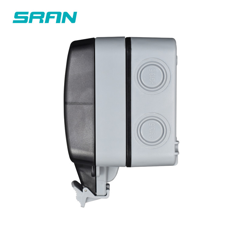 SRAN IP66 vodootporna vanjska zidna utičnica 16 A EU utičnica s dvostrukim USB priključkom za punjenje, vanjska instalacija