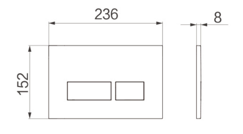 Viesnīcas vannas istabas tualetes ūdens tvertne plastmasas plāksne ar dubultu skalošanas pogu paneli slēptai cisternai