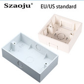 Szaoju 146 sadales kārba ASV/ES standarta sienas kontaktligzdas slēdža montāžas kārba Ugunsdroša plastmasa 146x86mm un 86x86mm