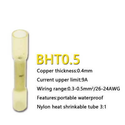 Kuumakahanevad põkkjuhtme konnektorid, veekindlad isoleeritud autojuhtmed, kaabli pressklemmid AWG 26-10 0,3-6,0 mm2