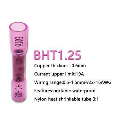 Kuumakahanevad põkkjuhtme konnektorid, veekindlad isoleeritud autojuhtmed, kaabli pressklemmid AWG 26-10 0,3-6,0 mm2