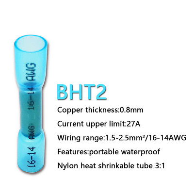 Kuumakahanevad põkkjuhtme konnektorid, veekindlad isoleeritud autojuhtmed, kaabli pressklemmid AWG 26-10 0,3-6,0 mm2