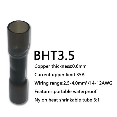 Kuumakahanevad põkkjuhtme konnektorid, veekindlad isoleeritud autojuhtmed, kaabli pressklemmid AWG 26-10 0,3-6,0 mm2