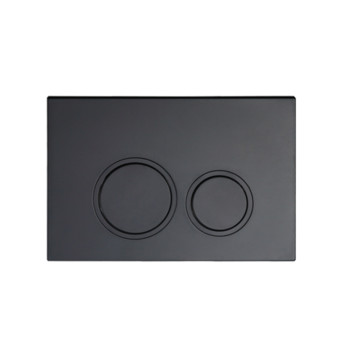 Черен панел с бутони за вградено казанче Панел с тоалетни резервоари с двойно промиване кръгъл панел с бутони