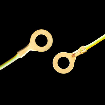 100 τεμ. Ανοιχτό σύρμα πρεσαρίσματος χάλκινου ακροδέκτη - μη μονωμένος δακτύλιος συνδετήρας πτύχωσης καλωδίου