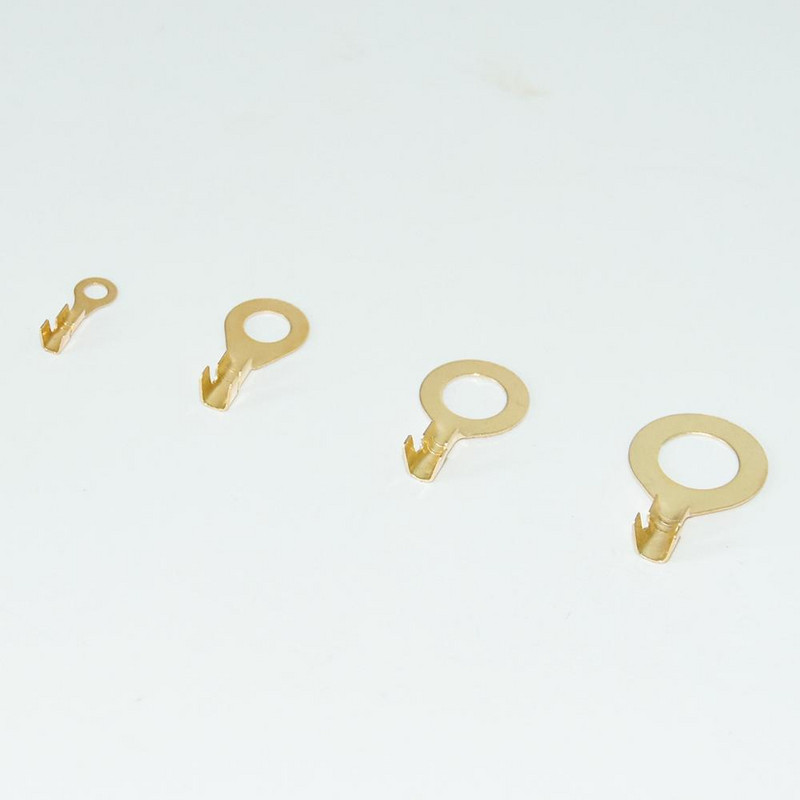 100 tk avatud traadiga pressitud vasest klemmi pistik – isoleerimata rõngasotstega presskaabli pistik