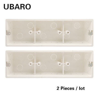 255 * 80 * 50 mm ligzda, slēpts apakšējais korpuss PC plastmasas materiāls baltas virsmas izvads un sienas gaismas pieskāriena slēdža sadales kārba