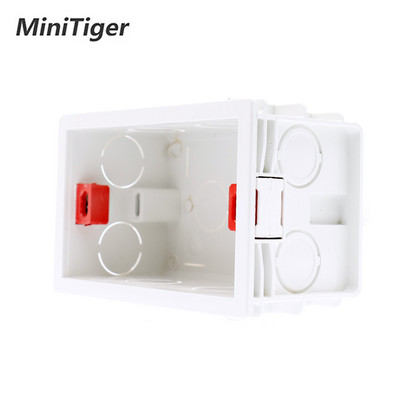 Minitiger 101mm*67mm US Standard Internal Mounting Box Back Cassette for 118mm*72mm Standard Touch Switch και Υποδοχή USB