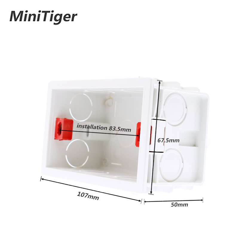 Minitiger 101mm*67mm američka standardna unutarnja montažna kutija stražnja kazeta za 118mm*72mm standardni zidni prekidač na dodir i USB utičnicu