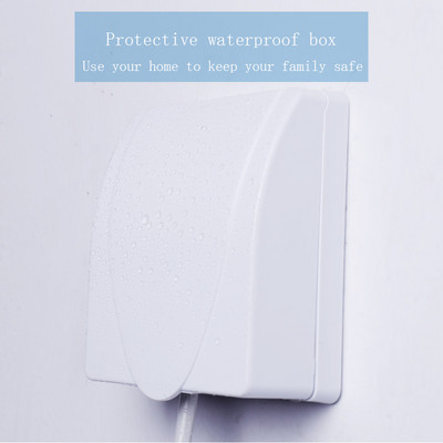 86 tipa sienas kontaktligzda ūdensnecaurlaidīga kastes paneļa paneļa slēdža aizsargkārba, beznaglas līmes pastas viegli uzstādāma ūdensnecaurlaidīga kaste