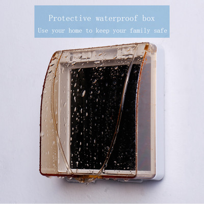 86 tipa sienas kontaktligzda ūdensnecaurlaidīga kastes paneļa paneļa slēdža aizsargkārba, beznaglas līmes pastas viegli uzstādāma ūdensnecaurlaidīga kaste