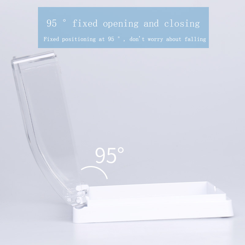 86 tipa sienas kontaktligzda ūdensnecaurlaidīga kastes paneļa paneļa slēdža aizsargkārba, beznaglas līmes pastas viegli uzstādāma ūdensnecaurlaidīga kaste