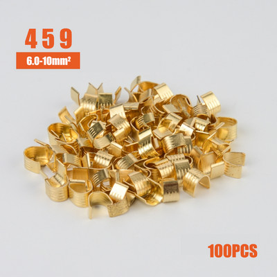 100 tk U-kujulised vasest rõngasklemmid, isoleerimata autode ja mootorrataste kaabli traadi põkkliitmikuga pressühendused DJ454A/B/C 453 452