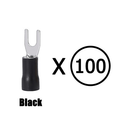 100 gab. SV gofrēšanas spailes lāpstas dakšas savienotājs vads vara gofrētais savienotājs izolēts vada tapas gala spaile SV1.25/2/3.5/5.5