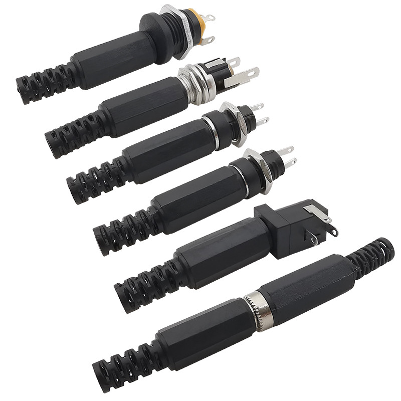 10 vnt nuolatinės srovės jungtys 5,5x2,1 mm 3,5x1,3 mm nuolatinės srovės maitinimo kištukas, vidinis lizdas, lizdas, veržlė, skydelio tvirtinimo nuolatinės srovės maitinimo adapterio jungtis 5,5*2,1