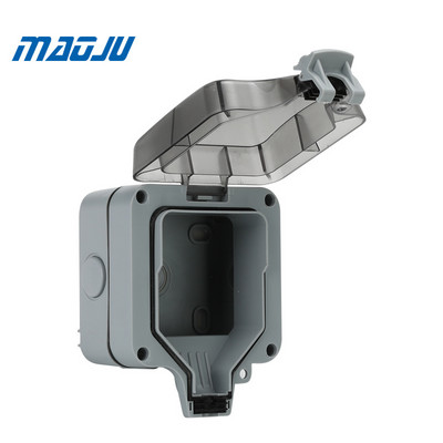 pret laikapstākļiem izturīgs vienas āra komutācijas strāvas kontaktligzdas korpuss, neietverot kontaktligzdas paneli