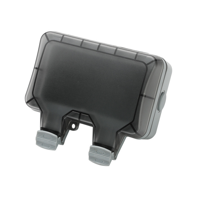 pret laikapstākļiem izturīgs vienas āra komutācijas strāvas kontaktligzdas korpuss, neietverot kontaktligzdas paneli