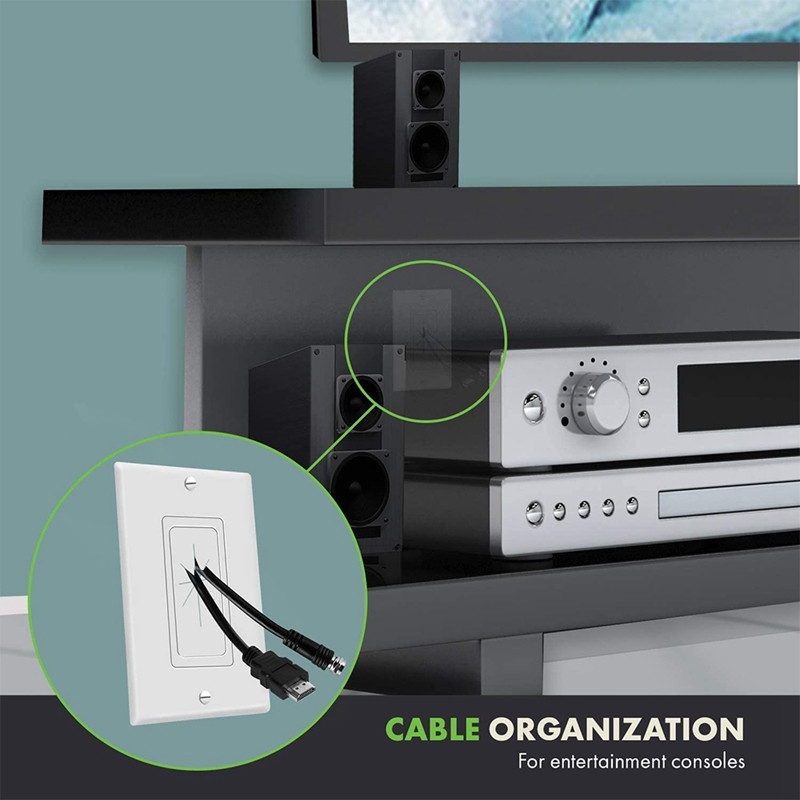 Fleksibilni gumeni zidni umetak s dekorativnom zidnom pločom 1-struka prolazna ploča za niskonaponske kabele