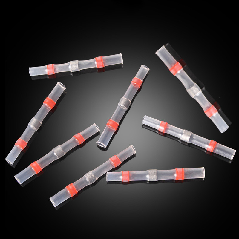 Termiski saraušanās stiepļu savienotāji 10/20/30 gab SST21 ūdensnecaurlaidīga uzmava AWG22-18 elektriskais savienojums, konservēts lodēšanas blīvējuma spaile