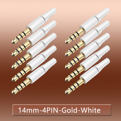 10 komada bijelih i crnih 3,5 mm stereo utikač za slušalice 3/4 pola 3,5 audio utikač Jack adapter konektor za iPhone Nova utičnica 2,5 mm