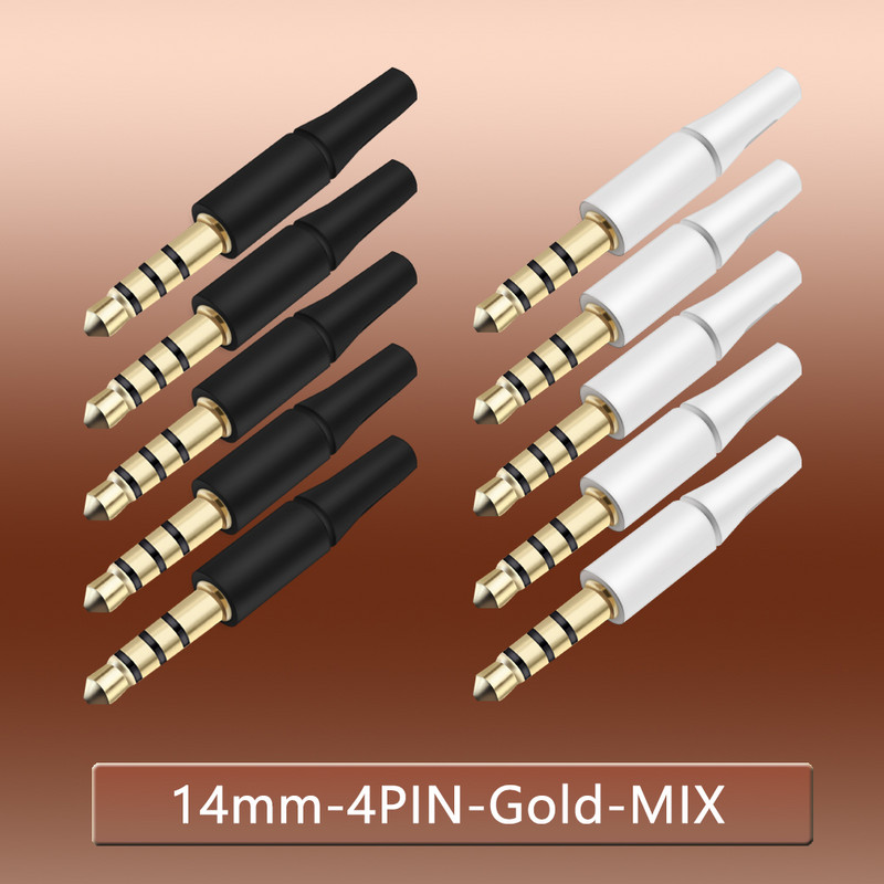 10 komada bijelih i crnih 3,5 mm stereo utikač za slušalice 3/4 pola 3,5 audio utikač Jack adapter konektor za iPhone Nova utičnica 2,5 mm